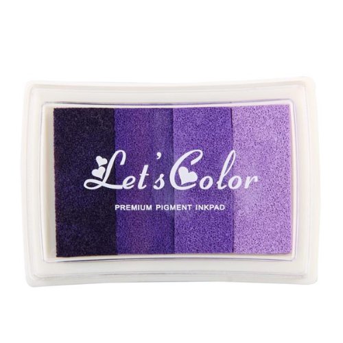 Almohadilla Tinta para Sello Tamp  n Color Violeta Gradiente Scrapbooking