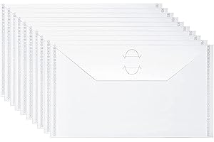 BRIARTW 5.9 x 9.9 inch Large Stamp & Die Storage Pockets Resealable Clear Plastic Seal Bags Storage Case for Cutting Dies Stencil Album Stamp Crafts for DIY Scrapbooking Paper Card Craft Cutting Die