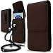 Produktbild iTALKonline Karbonn A25 Braun PREMIUM PU Leather Vertical Vorstands Side Pouch Tasche Holster mit Gürtelschlaufe und Clip Magnetverschluss