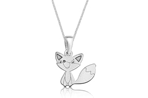 GOLDENE HUFEISEN Pendentif en forme de petits animaux avec chaîne en argent 925 véritable pour fille et enfant.