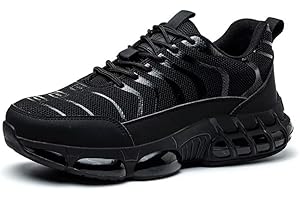 ZEPYFXIT Scarpe Antinfortunistiche Uomo Donna Leggere Scarpe da Lavoro Comode Scarpe Sicurezza con Punta in Acciaio Antiscivolo Traspiranti Safety Shoes for Men