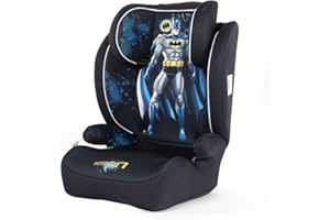 Tataway Dc Comics Batman i-Size, Seggiolino auto bambini 15-36 kg (3,5-12 anni), 100-150 cm, Gruppo 2/3, si installa con cintura a 3 punti, blu e nero