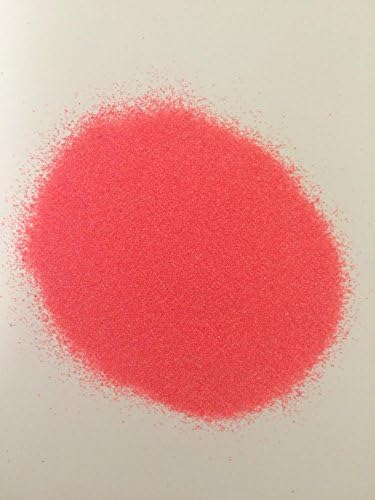 2KG box of FLUORESCENT RED SAND - BAG (sand art, crafts, kids art, coloured sand, vase, floristry)