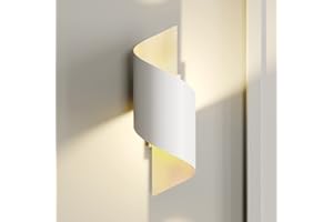 BILL GOFF INC. Applique moderno doppio fascio luce LED G9 7W lampada bianco nero parete muro ingresso corridoio camera da letto 230V Bianco 4000K