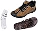 Maddy Brown Outdoor Shoes With Denim Slippers & Sock For Men