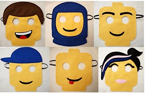 Lego inspired costume mask party favour. Lego movie characters wyldstyle emmet