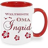 Kaffeebecher + WELTBESTE OMA + Tasse mit Namen Namentasse personalisiert nach Wunsch super Weihnachtsgeschenk, Geburtstag auch Opa, Papa oder Mama als Aufdruck möglich. Auswahl Text