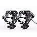 Produktbild 2 X Universal Motorrad Scheinwerfer Motocycle, RAXFLY 125W 3000LM Visible 200M U5 LED Nebel Lampen LKW Scheinwerfer mit Aluminium Legierung Spotlight Weißlicht Shell Wasserdicht Schwarz