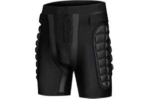 Lixada Protection Padded Shorts Armor Hip Protection Shorts Pad for Snowboarding Skating Skiing Riding Black