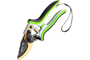 MIJOVA Secateurs & Pruning Scissors, Pruning Shears Heavy Duty with SK5 High Carbon Steel, Gardening Hand Pruner with Ergonomic Handle, Professional Garden Scissors for Plants, Hedges and Flowers