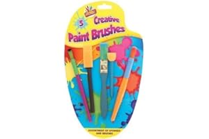 THE HOME FUSION COMPANY Enfants X 5 Creative Éponge Peinture Colle Brosses Set Art Artisanat Peinture