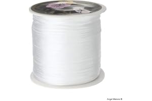 Angel Malone ® Approx 10m Bundle of 1mm Quality Rattail Satin Cord - GR8 4 KUMIHIMO - 17 Colours Jewellery Making Findings - UK SELLER (White)