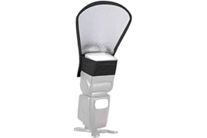 BZKSER Blitz Diffusor Silber - 1Pcs Weiß Reflektor für Nikon Canon Yongnuo Speedlite softbox Diffusor Reflektor Reflektoren