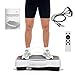Produktbild HALSEA SALCAR Vibrationsplatte mit 3D Wipp Vibrations Technologie +, Riesige Fläche, 1 Kraftvolle Motoren + einmaliges Design + Trainingsbänder + Fernbedienung,Weiß
