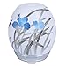 Produktbild Aroma Diffuser 100ml Ultraschall Kalter Nebel Luftbefeuchter Keramischer Aromatherapie Luftreiniger 7 Farben LED Nachtlicht Timer Wasserlose Power-Off Orchideenmuster A-Popular-193, Weiß