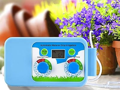 LITTHING Système d'Arrosage Automatique Goutte à Goutte Kit DIY Batterie ou USB Alimenté avec Minuteur Electronique Tuyau et 45 Goutteurs d'Irrigation pour Plate Bandes Terrasse Jardin Plante Vacances