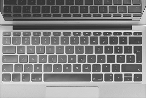 Se7enline Silikon QWERTZ Tastaturschutz (EU Deutsche Tastatur Gestaltung/Layout) für Apple MacBook 2016+ neu Pro without Multi-Touch Bar Design 13″ Zoll Model A1708, Transparent-Clear - 3