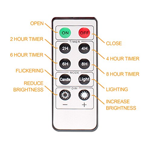 LED Kerzen flammenlose Kerzen mit Romote Control und Timer, simplux fließfähig 3D Fireless Flamme, echtes Wachs, batteriebetrieben, elfenbeinfarben, 7,6 x 12,7 cm (3×5 Zoll), für Hochzeit Party Dekorationen - 3