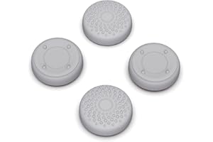 playvital Thumb Grip Caps for Steam Deck LCD, for PS Portal Remote Player Silicone Thumbsticks Grips Joystick Caps for Steam Deck OLED - Raised Dots & Studded Design Fleeting Gray