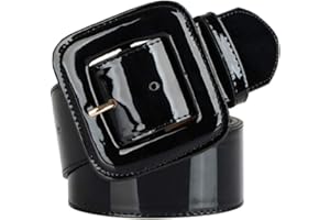 SAIBANGZI ERLINGSAN-YD Cuir Verni Femme de Grande Taille Garniture décorative Robe Bas Veste Ceinture de Ceinture en Cuir Ceintures