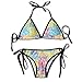 Produktbild Women's Swimsuit Two Pieces Bikini Set Hand Drawn Growth Nature Flourish Doodle Abstract Garden Forest Grunge Artsy PrintSwimwear Bathing Suits