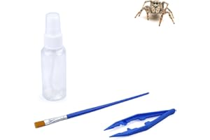 VOMVOMP Jumping Spider Starter Kit Including Spray Bottle Tweezers Soft Paint Brush for Spoods Jumping Spider Enclosure Accessories Jumping Spider Care Kit