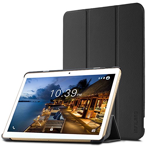 Xido Z90 / ACEPAD A96 10 Zoll (9.6") Hülle Case- Infiland Ultra Dünn Tri-Fold Muschel PU Leder Schlank Superleicht Ständer Shell Cover Schutzhülle Etui Tasche für 9.6" Android Tablet-PC Inklusive XIDO Z90 10 Zoll (9.6") Tablet Pc, ACEPAD A96 10 Zoll (9.6") Tablet PC, Artizlee 10 Zoll (9.6") Tablet PC ATL-26(Überprüfen Sie bitte die Details der kompatibelen Tablet-Modell-Liste in Produktbeschreibung)(Schwarz)