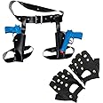 TEMPLE RAIDER FANCY DRESS ACCESSORY - 2 PIECE VIDEO GAME CHARACTER FANCY DRESS SET - STUDDED GLOVES AND THIGH HOLSTER AND GUN