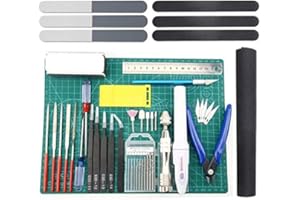 BXQINLENX Professional Gundam Model Tools Kit Modeler Basic Tools Craft Set Hobby Building Tools Kit for Gundam Car Model Building Repairing and Fixing (33)…