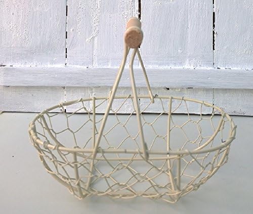 Gainsborough Small Wire Basket Cream Metal Mesh Wedding Table Fancy Decor Bridesmaid Small Easter Baskets 16cm x 10cm