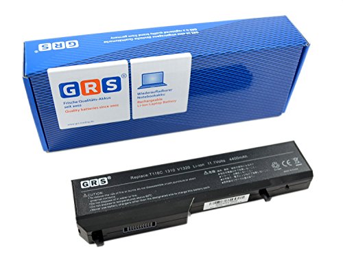 GRS Notebook Akku 312-0724 für Dell Vostro 1310, ersetzt: K738H, T114C, Y022C, T112C, T116C, 312-0724, Y024C, 312-0725, N958C, N956C, Laptop Batterie 4400mAh, 11.1V