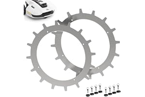 BENGS MODELLBAU Crampons pour Mammotion Yuka 1500/2000 - Acier Inoxydable - Ébavurés - 8 x Vis en acier inoxydable - Amélioration de la traction pour tondeuse robot robot tondeuse