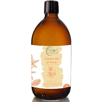 100% Reines Rizinusöl – Kaltgepresst, 1000 Ml | Für Haare, Wimpern, Nägel & Trockene Haut | Made In Italy