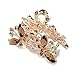 SODIAL(R) Hair Clamp Claw Clip Metal Crystal Glass Coffee Women Hot 35x65mm