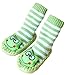 Bebedou 2/3 yrs stripey green cartoon socks 18 to 24 months Baby Toddlers Kids Comfy Indoor Slippers Shoes Socks Moccasins NON SKID Indoor Shoes Socks Durable Multifunctional slip baby booties breathable toddler elastic, warm and thick socks with soft leather sole 15 cm