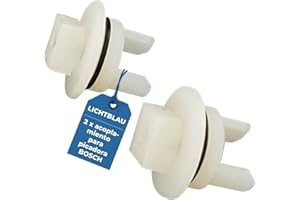 Lichtblau set 2 acoplamientos 020470 418076 triturador de carne Bosch I Acoplamiento plástico para MUM4 MUM5 MFW15 MUZ4FW I Enganche para eje de accionamiento I Recambio triturador de carne Bosch