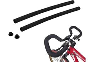 FEEGOW 1 paire de housses en mousse pour guidon de vélo, éponge en mousse pour poignée de tourisme, facile à installer, noir atelier de réparation