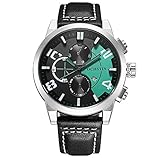 XINLEE Herrenuhren Griff Anzeigen Monokulare Sport Wasserdichte Ledergürtel Uhr, 001