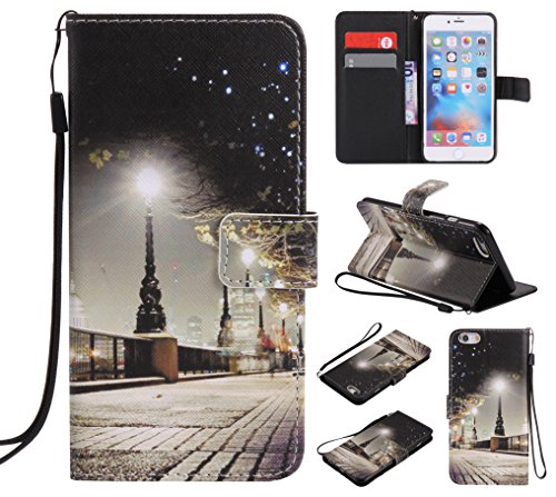 Feeltech iPhone 6 Plus/6s Plus Hülle PU-Leder und Brieftasche Bunte Muster Fall mit Magnetverschluss, Hybrid-Kickstand mit Stand-Funktion, schlagen Sie schützende weiche TPU Stoßstangenabdeckung und Kreditkartenhalter für iPhone 6 Plus/6s Plus Handgelenk Bügel-Buch-Art-Geldbeutel-Tasche mit 2 In 1 Berühren Sie Stift – London - 8