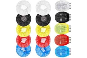 Smallterm 200Pcs Disposable Microphone Cover,Handheld Microphone Windscreen for KTV Recording Studio Karaoke(Mixed Colors)