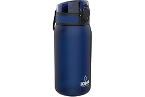 Ion8 Borraccia per Bambini, 350 ml, a Prova di Perdite, Facile da Aprire, Serratura Sicura, Lavabile in Lavastoviglie, Senza BPA, Maniglia per il Trasporto, Facile Pulizia