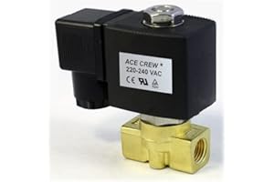 ACE CREW 3/8 inch 220V-240V AC VAC Brass Electric Solenoid Valve NPT Gas Water Air N/C NC