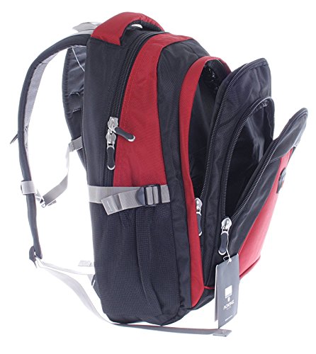 RUCKSACK mit Laptopfach HN2451 Schulrucksack Freizeitrucksack Sportrucksack Daypack groß Nylon 47cmx30cmx20cm (HxBxT) (Schwarz) - 3