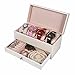 Produktbild Vemupohal Luxus Leder 4-Slots Watch Display Aufbewahrungsbox Schmuckschatulle Sammlung Speicherorganisator Uhrenboxen mit 4 abnehmbaren Kissen Metall Verschluss Verschluss 2-Tier-Showc(4 Slots-White)