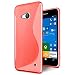 Produktbild Microsoft Lumia 640 Hülle, Conie Mobile Ultra Slim Backcover Schutzhülle TPU Silikon Rückschale Cover in Rot