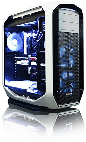 VIBOX Purity Komplett-PC Paket 1 Gaming PC – 3,8GHz Intel i7 6-Core CPU, GTX 1070 GPU, leistungsfähig, Wassergekühlter Desktop Gamer Computer mit Spielgutschein, 27″ Monitor, Gamer Tastatur & Mouse, Windows 10, Weiß Innenbeleuchtung, lebenslange Garantie* (3,4GHz (3,8GHz Turbo) Superschneller Intel i7 6800K Sechs 6-Core Prozessor CPU, Nvidia GeForce KFA2 Hall of Fame GTX 1070 8GB Grafikkarte, 16GB DDR4 3000MHz RAM, 3TB Festplatte, Corsair H100i GTX Wasserkühler, Corsair Gehäuse) - 3