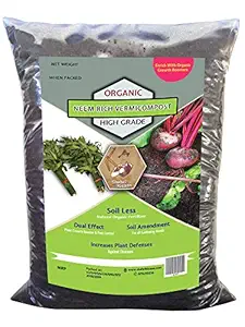 SHEHRI KISAAN Neem Rich Vermicompost 1kg Organic Fertilizer | Complete Plant Food & Natural Pesticide | Enriched Organic Growth Booster Granules