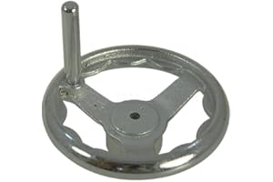 KATSU TOOLS KATSU Volante de Hierro Fundido 12" con Mango Giratorio, Rueda de Mano de Torno CNC para Fresadora Soldadura Contrapunto Recambios y Máquina para Trabajar la Madera