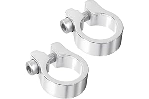 EIYVPRA Argento Morsetto per Tubo della Bicicletta Morsetto per Bicicletta - 2Pcs 31.8mm Chiusura Reggisella Bici da Corsa Collarino Sella per MTB Bici da Corsa Strada
