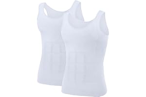 TopTie Camiseta Adelgazante Hombre Camiseta Compresión con Fajas Reductoras Camiseta Interior Tirantes Alta Elasticidad